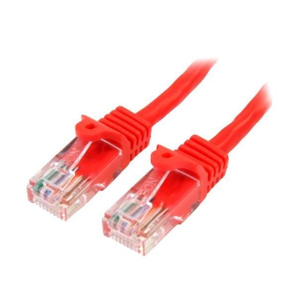 StarTech(�X�^�[�e�b�N) 45PAT50CMRD 0.5m Cat5e LAN�P�[�u�� �ܐ܂�h�~ ���b�h