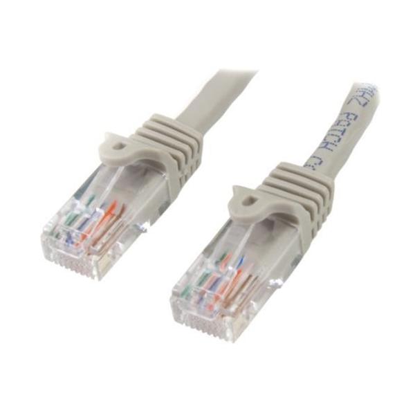StarTech(�X�^�[�e�b�N) 45PAT50CMGR 0.5m Cat5e LAN�P�[�u�� �ܐ܂�h�~ �O���[