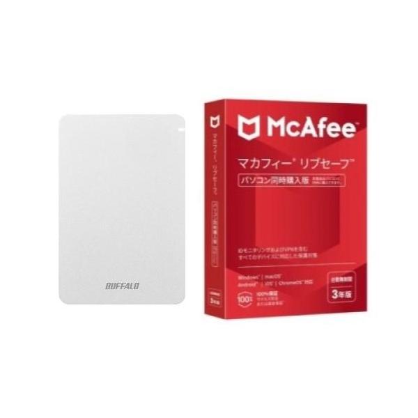 BUFFALOポータブルハードディスク1.0TB HD-PGF1.0U3-WHA HD-PGF1.0U3-WHA ホワイト ポータブルHDD 1TB USB3.1 Gen1 /3.0/2.0