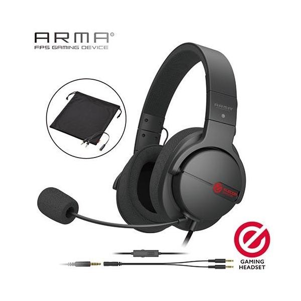 �G���R��(ELECOM) HS-ARMA100BK �u���b�N �Q�[�~���O�w�b�h�Z�b�g �I�[�o�[�w�b�h