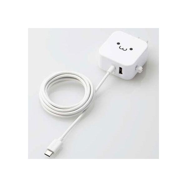 GR ELECOM MPA-ACC22WF(WF) AC[d(2.4A/CP[ǔ^{A|[g×1/1.5m) USB[d