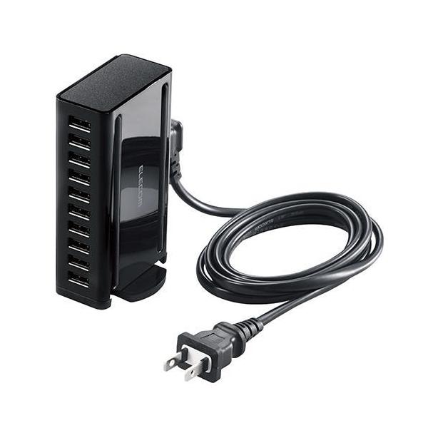GR ELECOM EC-ACD04BK(ubN) 㑽|[gAC[d USB[d 60W A|[g×10