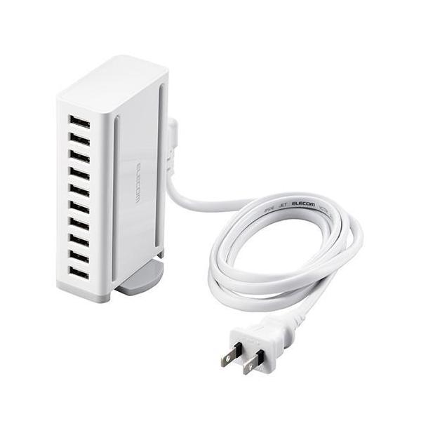 GR ELECOM EC-ACD04WH(zCg) 㑽|[gAC[d USB[d 60W A|[g×10