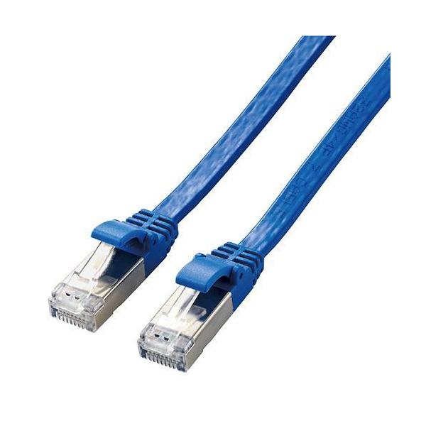�G���R��(ELECOM) LD-TWSF/BU3 �u���[ Cat7 LAN�P�[�u�� 3m