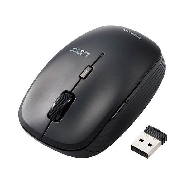 �G���R��(ELECOM) M-BL21DBKBK �u���b�N �R�ۃ��C�����XBlueLED�}�E�X M�T�C�Y 5�{�^��