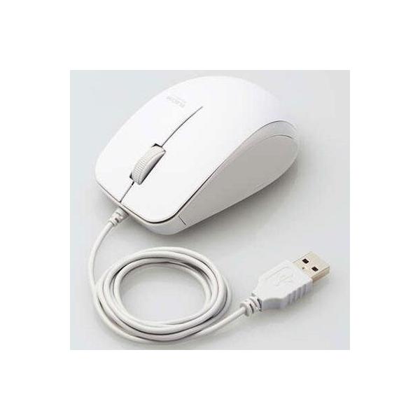 �G���R��(ELECOM) M-BL27UBKWH �z���C�g �R�� �L�� BlueLED�}�E�X 3�{�^��
