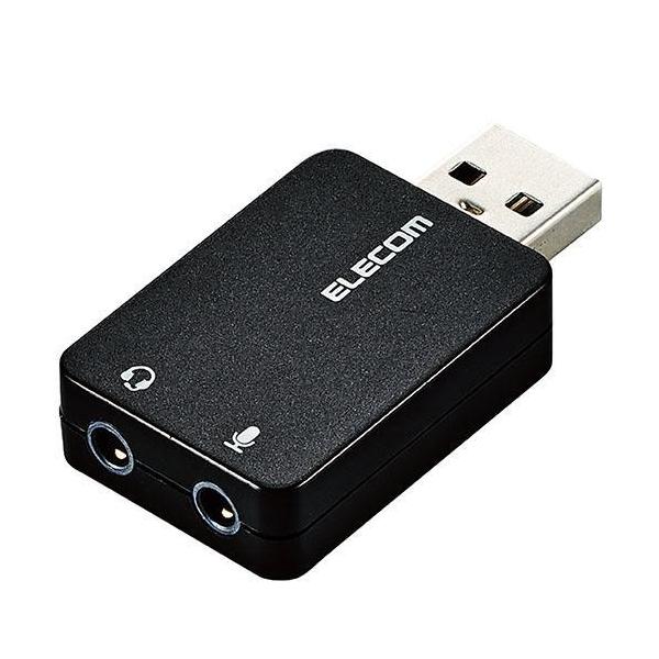 GR(ELECOM) USB-AADC01BK ubN I[fBIϊA_v^ USB-3.5mm }