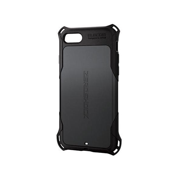 GR(ELECOM) PM-A22SZEROBK ubN iPhone SE 3/SE 2/8/7p nCubhP[X ZEROSHOCK