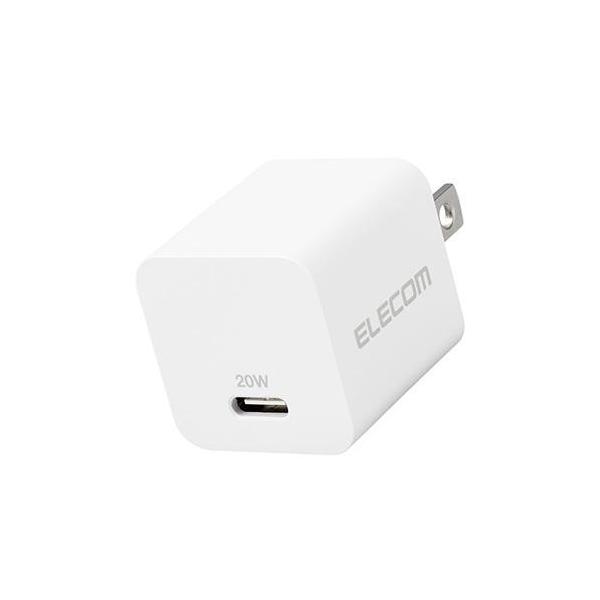 GR ELECOM MPA-ACCP28WH(zCg) USB[d AC[d PDΉ 20W Type-C ×1|[g ^ y