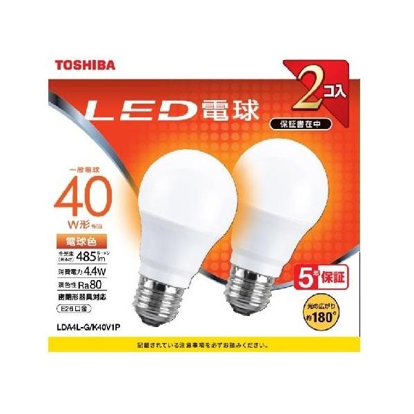(TOSHIBA) LDA4L-G/K40V1P LEDd2{pbN dF E26 40W` 485lm