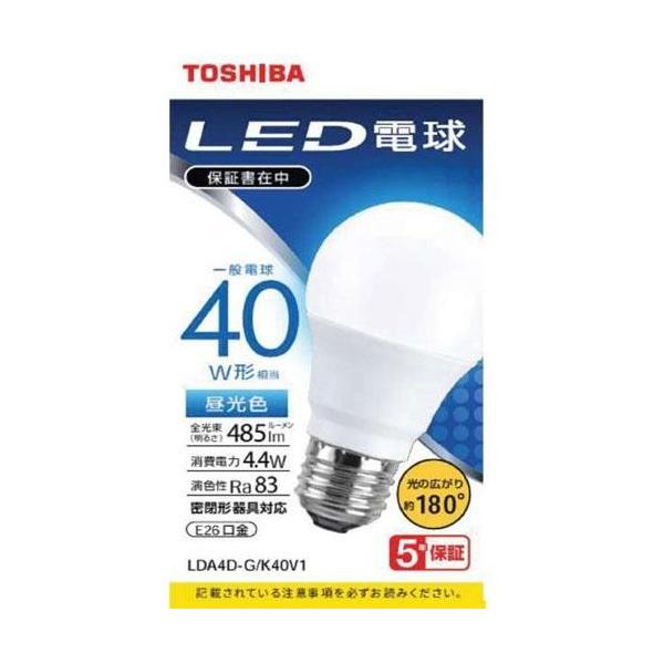 (TOSHIBA) LDA4D-G/K40V1 LEDd F E26 40W` 485lm