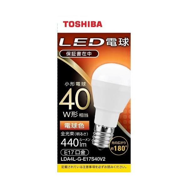 (TOSHIBA) LDA4L-G-E17S40V2 LED`d` dF E17 40W` 440lm