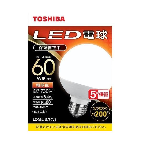 (TOSHIBA) LDG6LG60V1 dF LEDd E26 60W` 730lm