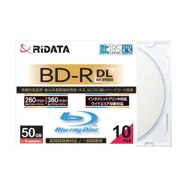 ���C�e�b�N BD-R260PW 6X.10P SC A �^�� BD-R �u���[���C�f�B�X�N DL 50GB ��� �ǋL �^�� �v�����^�u�� 6�{�� 10��