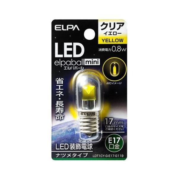 �G���p(ELPA) LDT1CY-G-E17-G119 �N���A�C�G���[ LED�d���i�c��E17 ���F