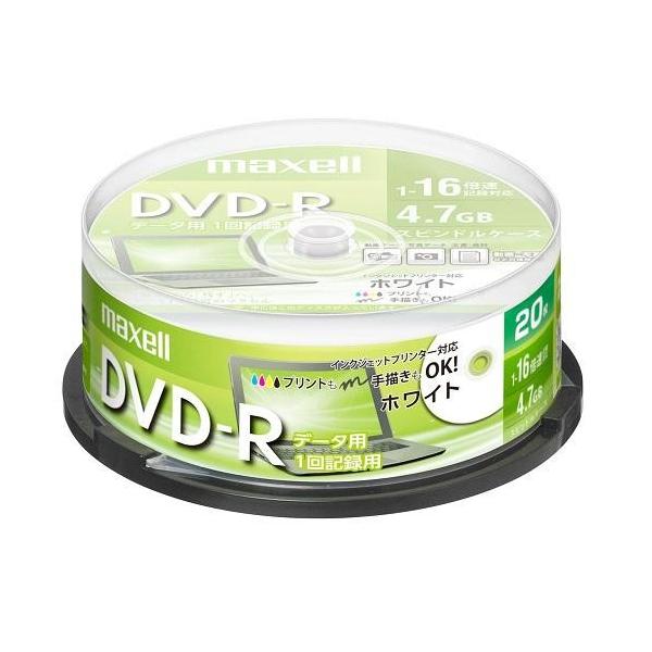 �}�N�Z��(maxell) DR47PWE.20SP �f�[�^�p DVD-R 4.7GB ��� �ǋL �L�^ �v�����^�u�� 16�{�� 20��