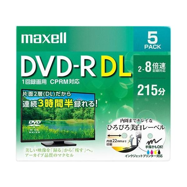}NZ(maxell) DRD215WPE.5S ^E^p DVD-R DL 8.5GB  ǋL ^ 8{ 5