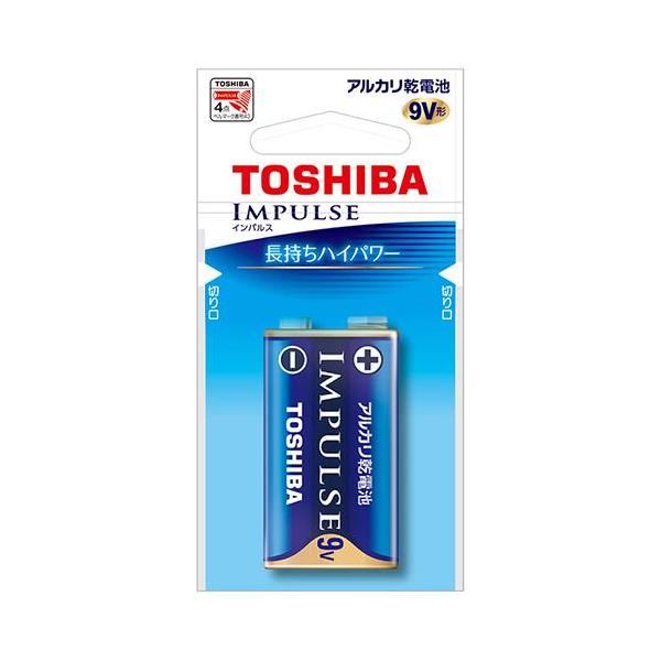 東芝(TOSHIBA) 6LR61HEC インパルス アルカリ乾電池 9V形 1本パック