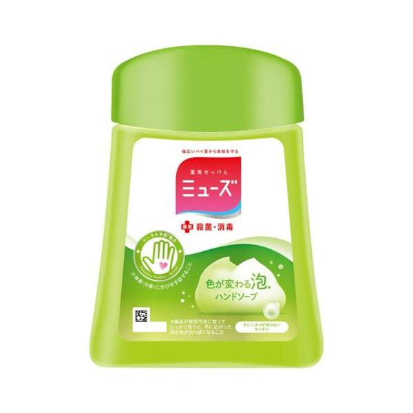 予告なくパッケージ・仕様が変更になることがございます。予めご了承ください「ミューズノータッチ泡ハンドソープキッチン250ml」は、手についたイヤな臭いを除去し、手に香料が残らないキッチン向けの薬用ハンドソープです。魚や肉などの手についたニオ...
