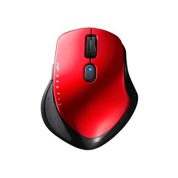 �o�b�t�@���[(BUFFALO) BSMBW510SRD ���b�h USB Type-A BlueLED���w���}�E�X 5�{�^��