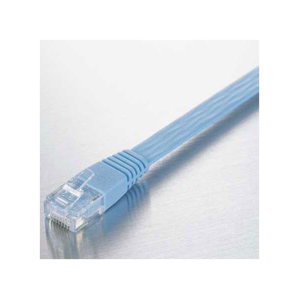 �G���R��(ELECOM) LD-CTFS/BU50 �u���[ �X�[�p�[�t���b�gLAN�P�[�u�� 50m