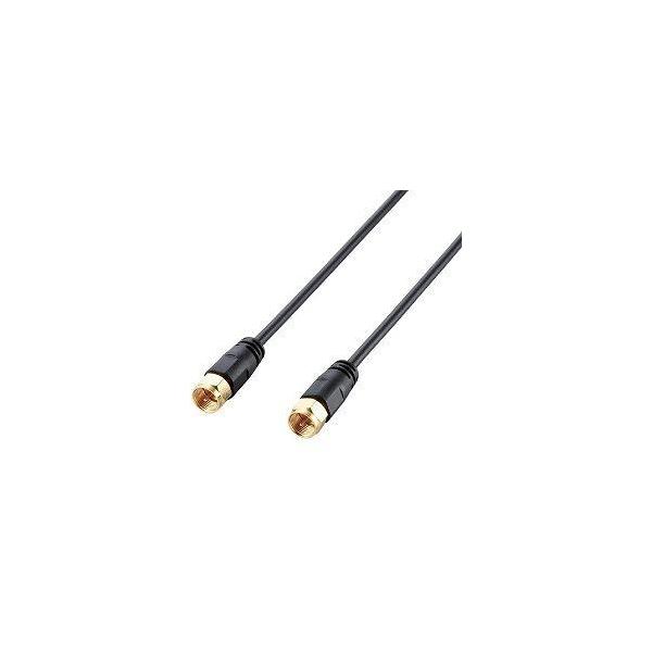エレコム(ELECOM) AV-ATNN10BK ブラック アンテナケーブル ネジ式ーネジ式 1m