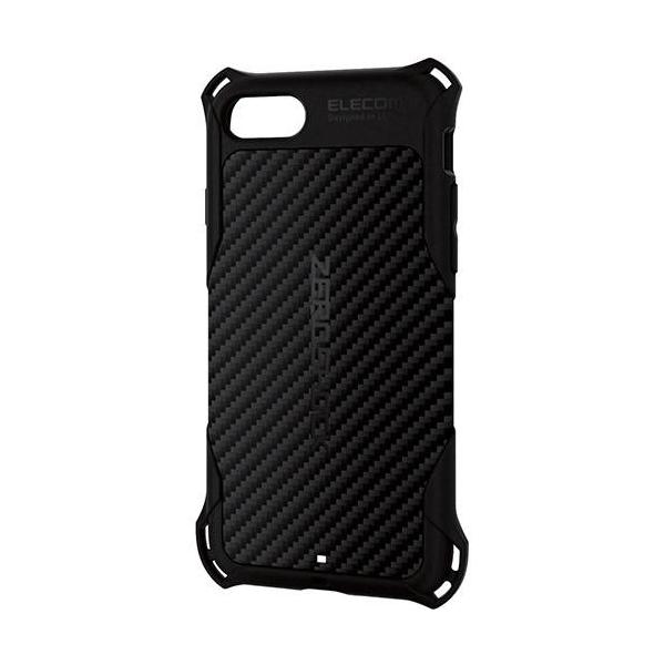 �G���R��(ELECOM) PMWA17MZEROGBK �u���b�N iPhone 8�pZEROSHOCK/�O���b�v