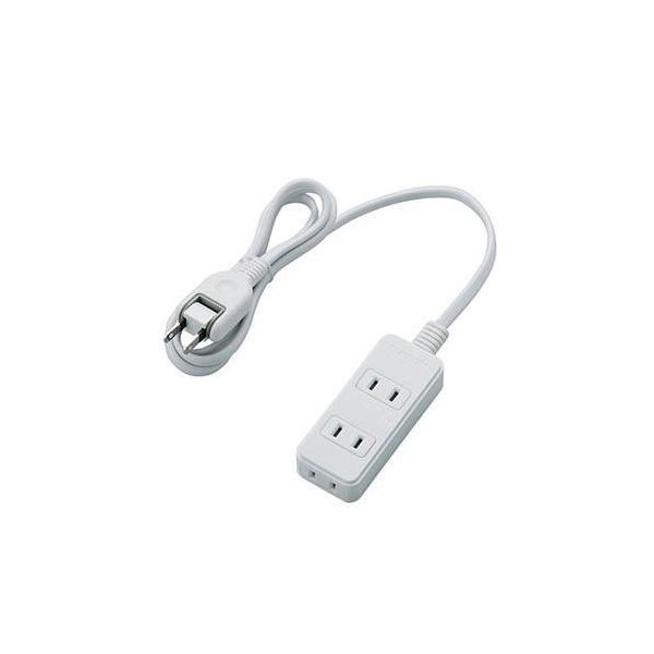 �G���R��(ELECOM) T-S02-2310WH �z���C�g �d���^�b�v �����R�[�h 2�s�� 3�� 1m