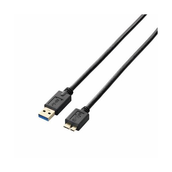 �G���R��(ELECOM) USB3-AMB10BK �u���b�N USB3.0�P�[�u�� A-microB 1m