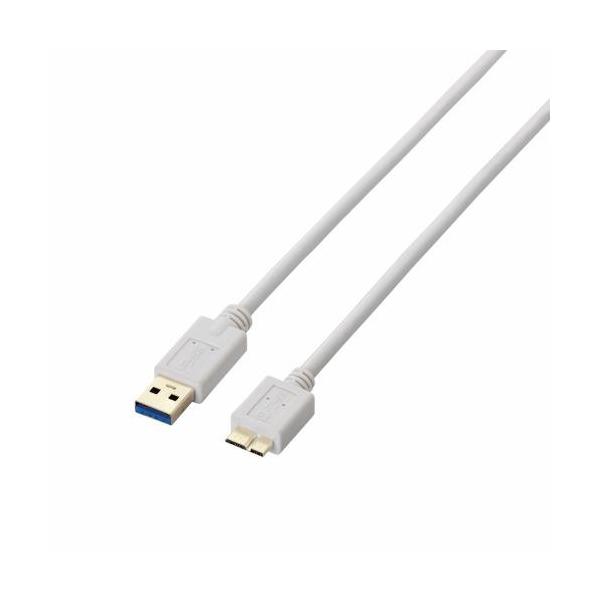 �G���R��(ELECOM) USB3-AMB10WH �z���C�g USB3.0�P�[�u�� A-microB 1m