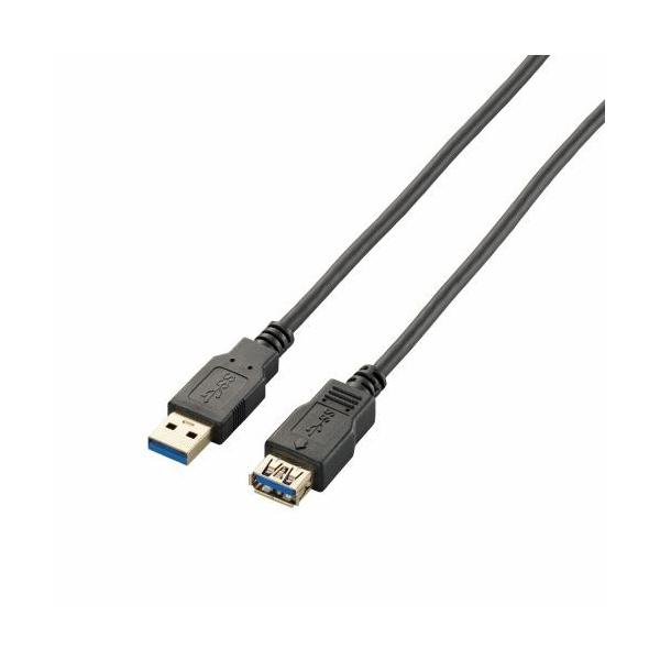 �G���R��(ELECOM) USB3-E20BK �u���b�N USB3.0�����P�[�u�� A-A 2m