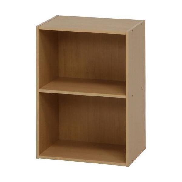 専用 不二貿易 【組立品】 カラーボックス 可動棚2段 NA 96612【代引