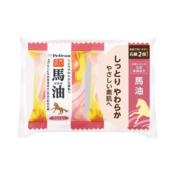 ペリカン石鹸 408164 ペリカンファミリー石鹸馬油 2P