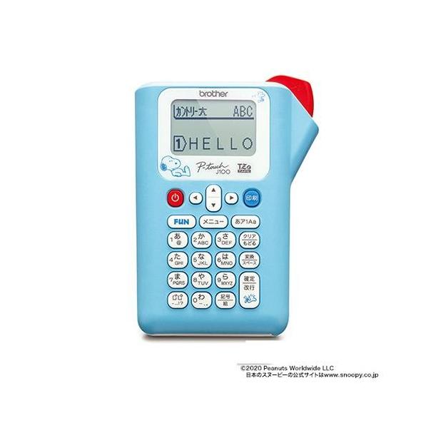 �u���U�[(brother) PT-J100SNL �X�k�[�s�[���C�g�u���[ �s�[�^�b�` P-touch ���x�����C�^�[