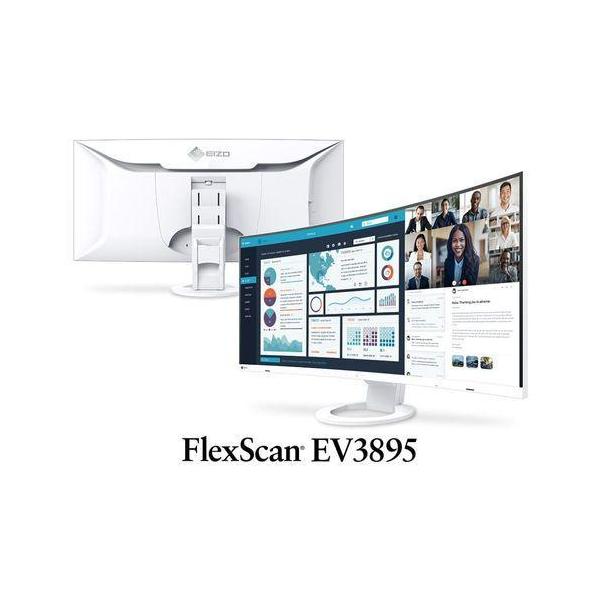 【EIZO】 37.5型 EV3895-WT EIZO 37.5インチウルトラワイドモニタ- EV3895-BK 上下昇降機能