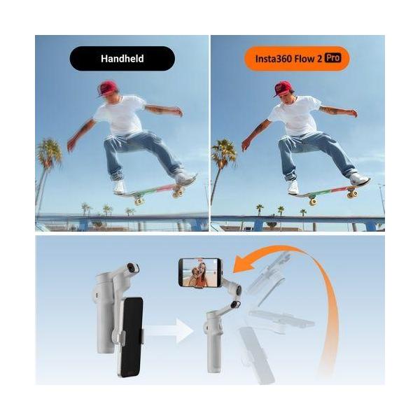 Insta360  Insta360 Flow2 Pro(�T�~�b�g�E�z���C�g) �X�}�[�g�t�H���pAI�W���o�� �N���G�C�^�[�L�b�g Apple DockKit�Ή� CINSABQB-FLOW205 FLOW2PROWHT ���i�摜2