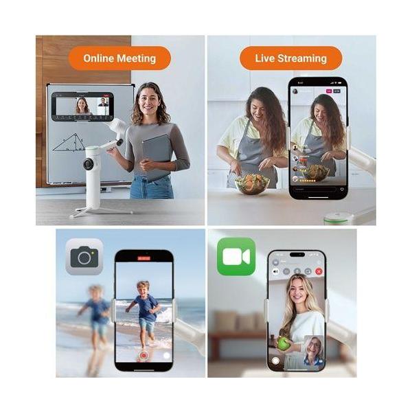 Insta360  Insta360 Flow2 Pro(�T�~�b�g�E�z���C�g) �X�}�[�g�t�H���pAI�W���o�� �N���G�C�^�[�L�b�g Apple DockKit�Ή� CINSABQB-FLOW205 FLOW2PROWHT ���i�摜5