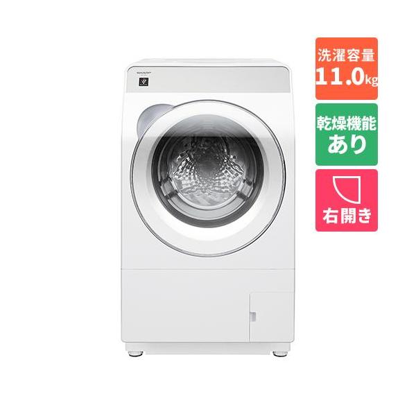 標準設置料金込】【長期保証付】シャープ(SHARP) ES-11K1-WR ホワイト 