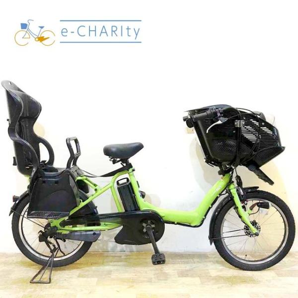 電動自転車 ヤマハ 20インチ 子供乗せ アシスト 中古 031802 YAMAHA（ヤマハ） 電動自転車 中古 子供乗せ PAS キッスミニ グリーン