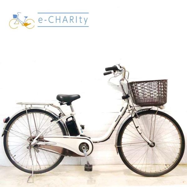 中古電動自転車 パナソニック リチウムビビSXホワイト 26インチ 横浜 Panasonic（パナソニック） 電動自転車 中古 ママチャリ ビビ DX