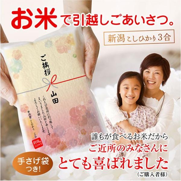 米 引っ越し 挨拶 品 新潟産 コシヒカリ3合 5袋セット
