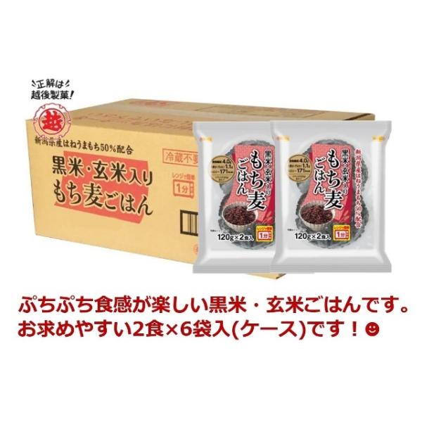 お試し 黒米・玄米入り もち麦ごはん 120g×2食入×3袋  送料無料 玄米ごはん 雑穀