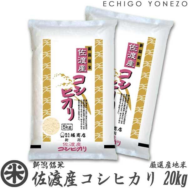 新潟米 令和6年産 佐渡産コシヒカリ 厳選産地米 20kg (5kg×4袋) 新潟米  