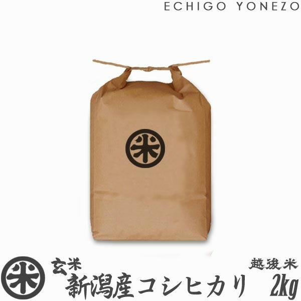 新潟米 令和7年産 玄米 新潟産コシヒカリ 2kg (2kg×1袋) 新潟米 お米 新潟県産 こしひかり 堀商店 送料無料 ギフト対応