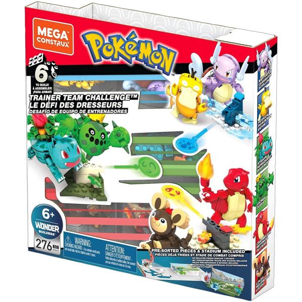 メガコントラックス ポケットモンスター トレーナーチームチャレンジ ポケモン6匹andスタジアム付き 6才 ブロック 276ピース Gnv47 セール特価