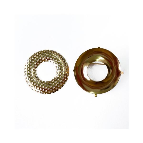 [AG005]TOHO(α4294) シャワーブローチ金具　38mmドーナツ/ゴールド[RPT]