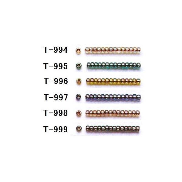 [AB001]TOHOシードビーズ 丸小/丸大 バラパック（約7g入）【20％OFF】《着色オーロラ》[RPT]