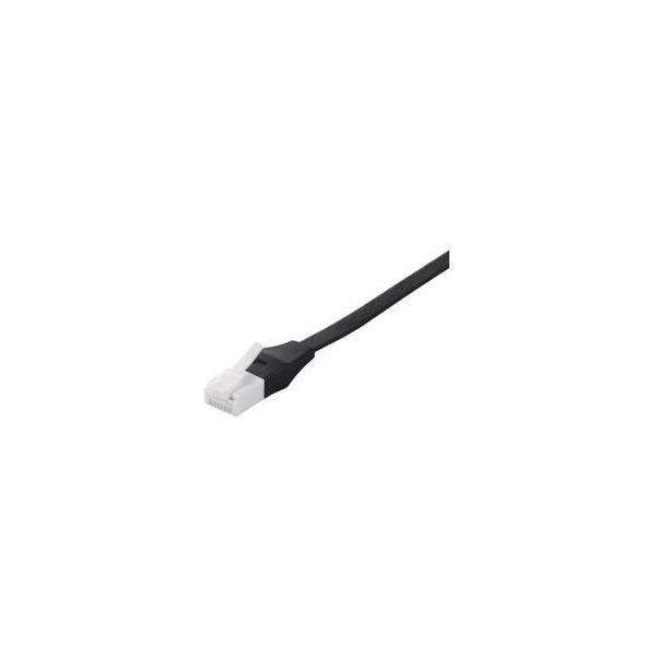 BUFFALO バッファロー ツメの折れないLANケーブル カテゴリー6a ストレート フラットタイプ 2.0m ブラック(BSLS6AFU20BK)