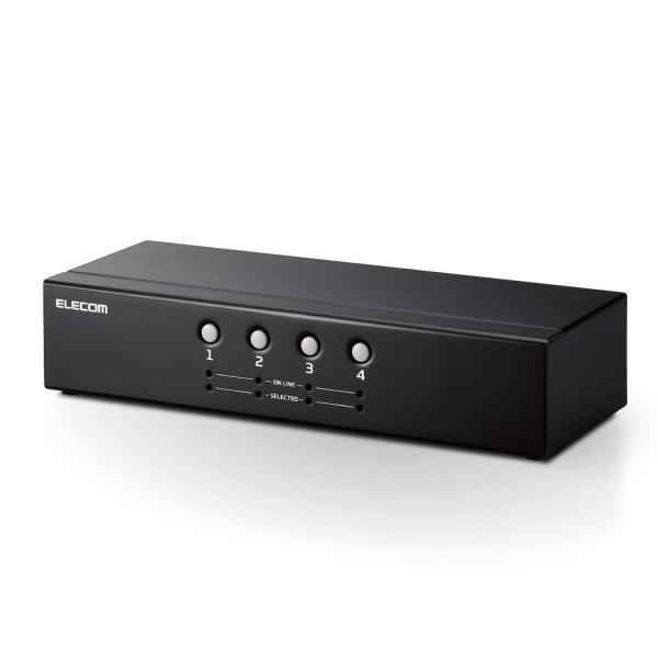 ELECOM KVM-NVXSN4 パソコン切替器(KVM)/ VGA対応/ 4台切替