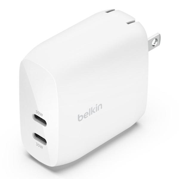 BELKIN 30W+30W2ポートPPSUSB-CPD急速充電器(WCB010dqWHJP)